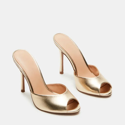 2025 Talons Hauts Antidérapants Sexy Escarpins pour Dames Semelle Intérieure Grande Taille Talon Printemps Extérieur Sandales Légères Bout Pointu Été