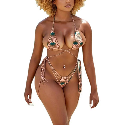 TTYY- 0147 Hot Salesbathing Suit Sexy Perspective Contrast Color Women Bikini Eco Friendly Swimwear Private Label Bikini