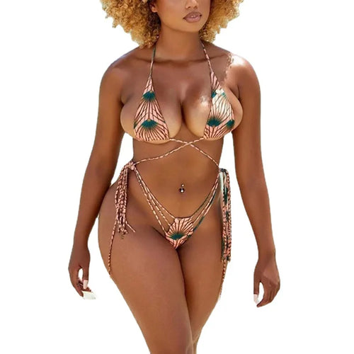 TTYY- 0147 Hot Salesbathing Suit Sexy Perspective Contrast Color Women Bikini Eco Friendly Swimwear Private Label Bikini