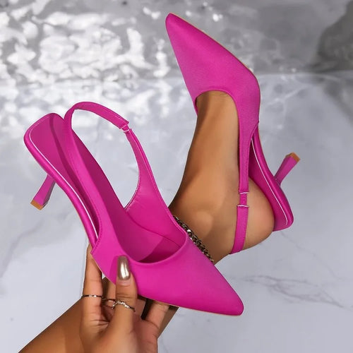 Chaussures femme Lady Office Talons Sandales Sandales à bout pointu Tige en PU et style sexy pour femme
