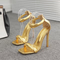 2025 Sommerkollektion Pelz-Obermaterial Solide Ketten Verziert Peeptoe Dünner Absatz Outdoor-Sandalen Modetrend