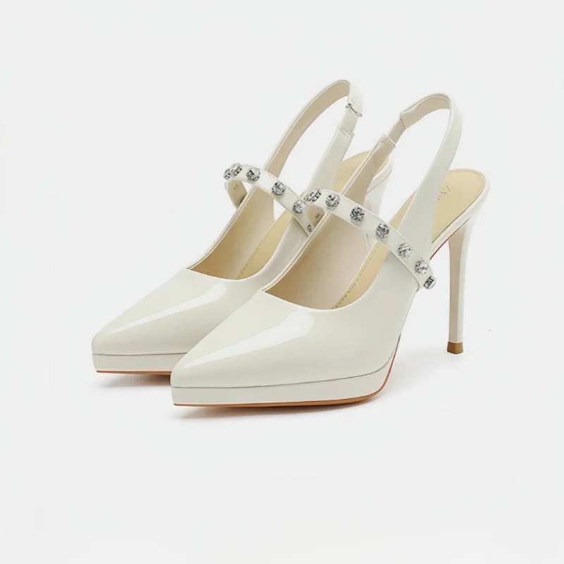 Chaussures à talons hauts pour femmes, escarpins à bout pointu, sandales élégantes à talon moyen pour dames