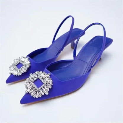 Large Crystal Heel slippers for Women with Transparent Band Leopard Print Sandals for Women and Women with High Heels