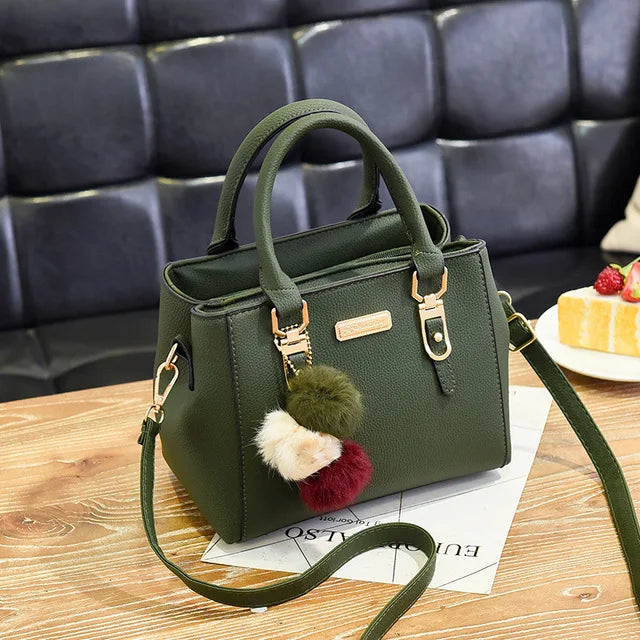 Yogodlns borsa da donna con ciondolo con perline borsa a tracolla in rilievo da donna borsa a tracolla da donna borse con palle di pelo borsa di alta qualità