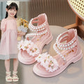 Mädchensandalen Sommer Mode Prinzessinnenschuhe Sommer Neu Offene Spitze Kleines Mädchen Student Römerschuhe