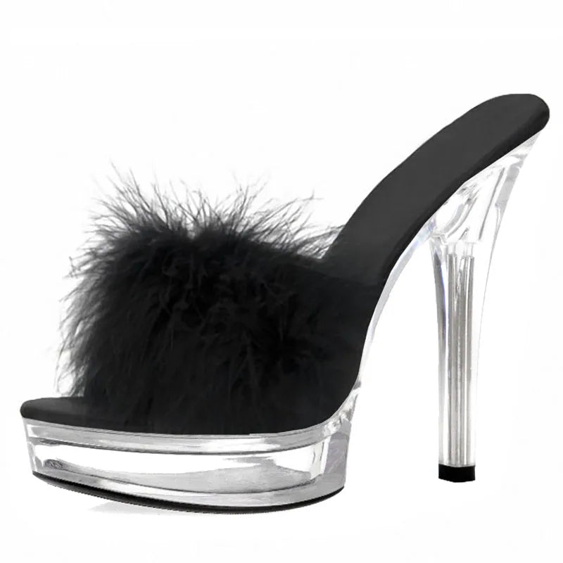 13 cm Transparente Stiletto High Heels Mode Leichte Zehenpartie Plateau High Heels Club Sexy Stripper Große Zehenpartie Sommer Sandalen