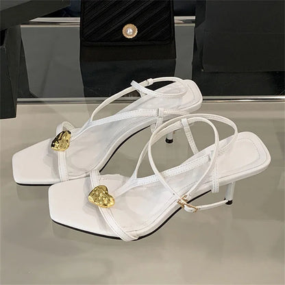 2025 Designer Customized Women's Comfortable Open Toed Red High Heels Sandals Wedding Shoes
