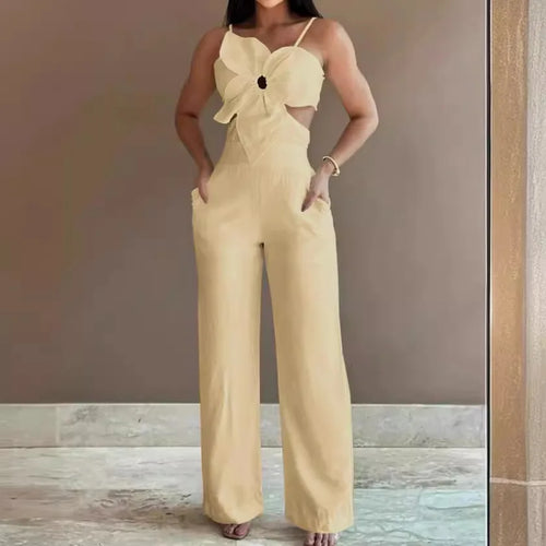 Großhandel Boutique 2026 Sommer Europäische und Amerikanische Mode Lässiger einfarbiger sexy Damen-Jumpsuit
