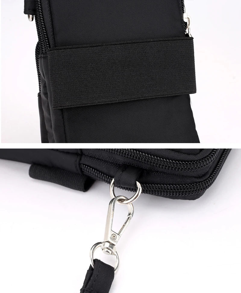 Borse a tracolla per donna Borsa piccola casual multifunzione in nylon impermeabile Custodia per cellulare Borsa a tracolla Borsa sportiva