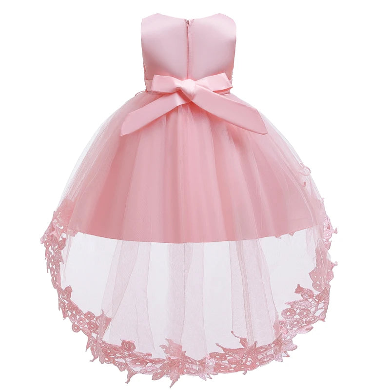 Abiti bianchi da battesimo per bambine, in pizzo, stile principessa, per il primo compleanno, feste di matrimonio, abito lungo con strascico, vestito per neonate, Vestidos