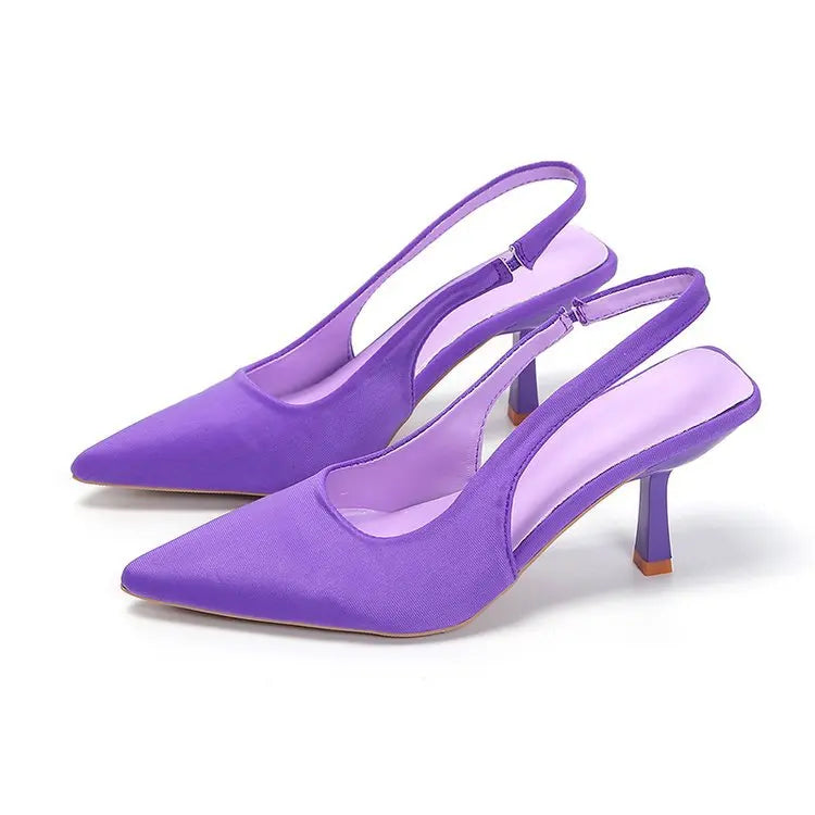 Sandales unies à talons hauts Nouveaux escarpins à bout pointu Escarpins à talons aiguilles pour femmes