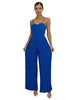 Liu Ming Herbst Winter Damen Sexy Neues Produkt Rückenfrei Locker Lässiger Playsuit Weiblicher Plissierter Overall Weiter Bein Jumpsuit