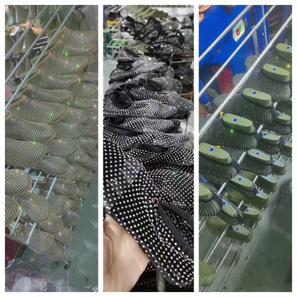 Sandales Compensées Léopard Grande Taille pour Femmes Nouvelles Pantoufles Mixtes à la Mode avec Fermeture à Enfiler Épaisse et Respirante