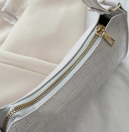 Borse in pelle PU moda per donna Borsa da ascella modello alligatore Borsa da donna piccola borsa a tracolla sotto le ascelle
