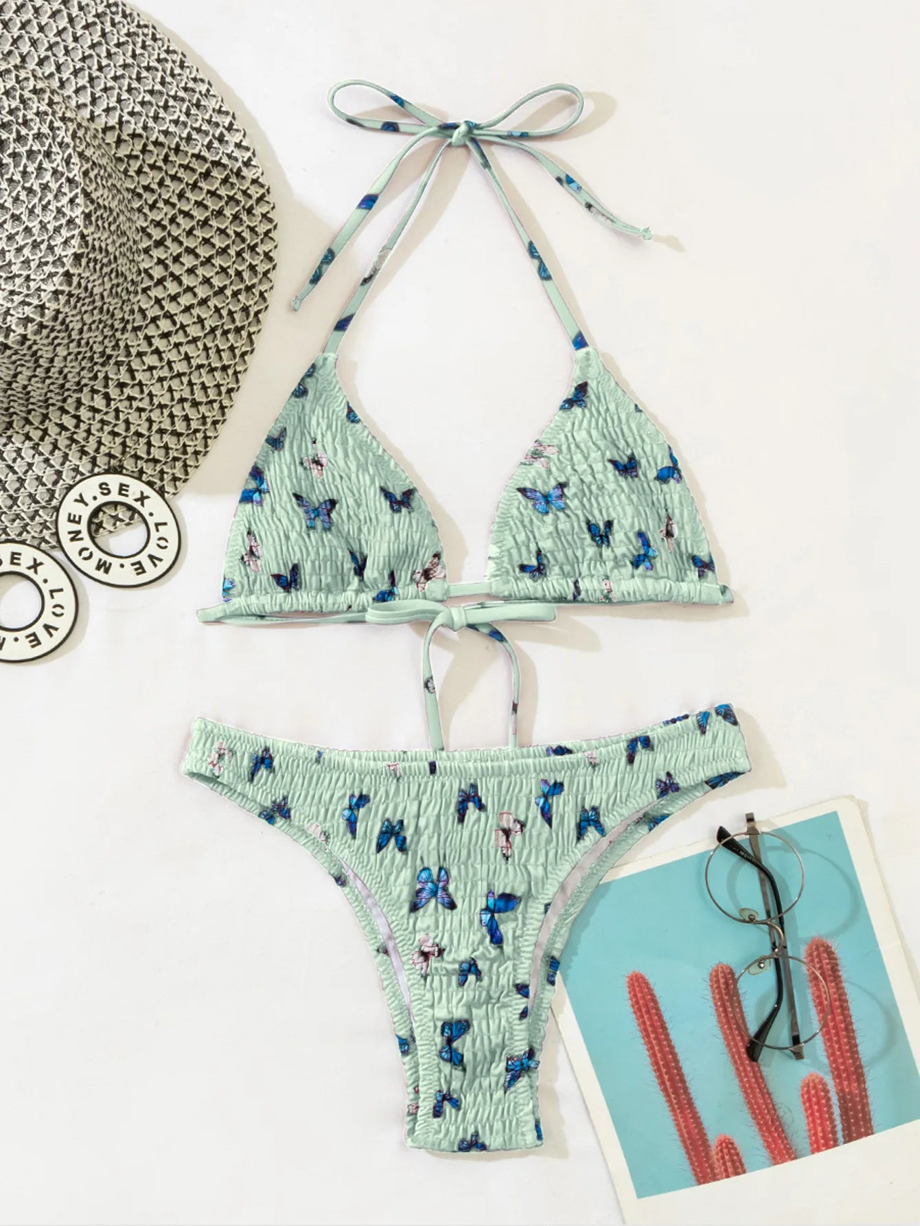 Custom Allover Printed Brazilian Bikini Swimwear Set Bikinis & Beachwear Swimsuit Women Beachwear Girl Sexy Triangle Bikini