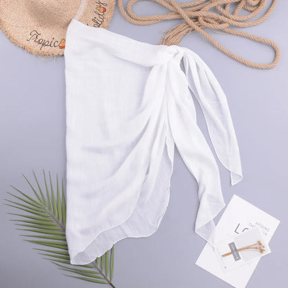 Jupe paréo de plage unie pour femmes Sexy Style, paréo de bain, maillot de bain, vêtements de plage