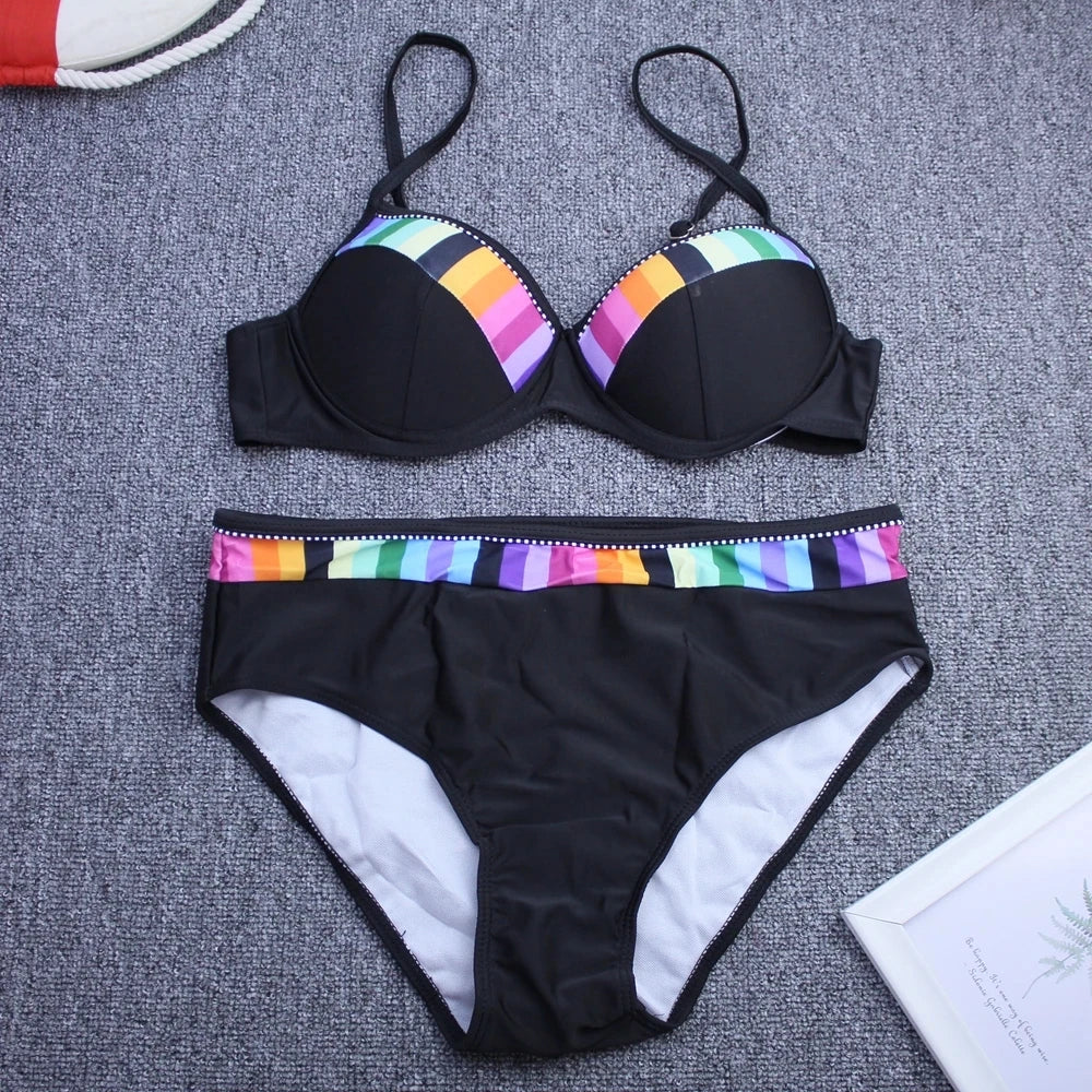 TW  Fashion Ladies Plus Size Bathing Suit XXXL Brazilian Bikini Two Piece Swimwear