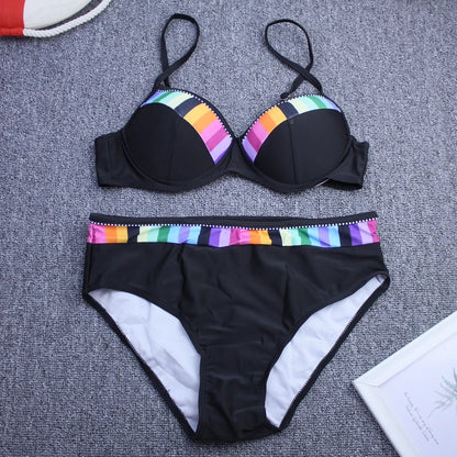 TW  Fashion Ladies Plus Size Bathing Suit XXXL Brazilian Bikini Two Piece Swimwear
