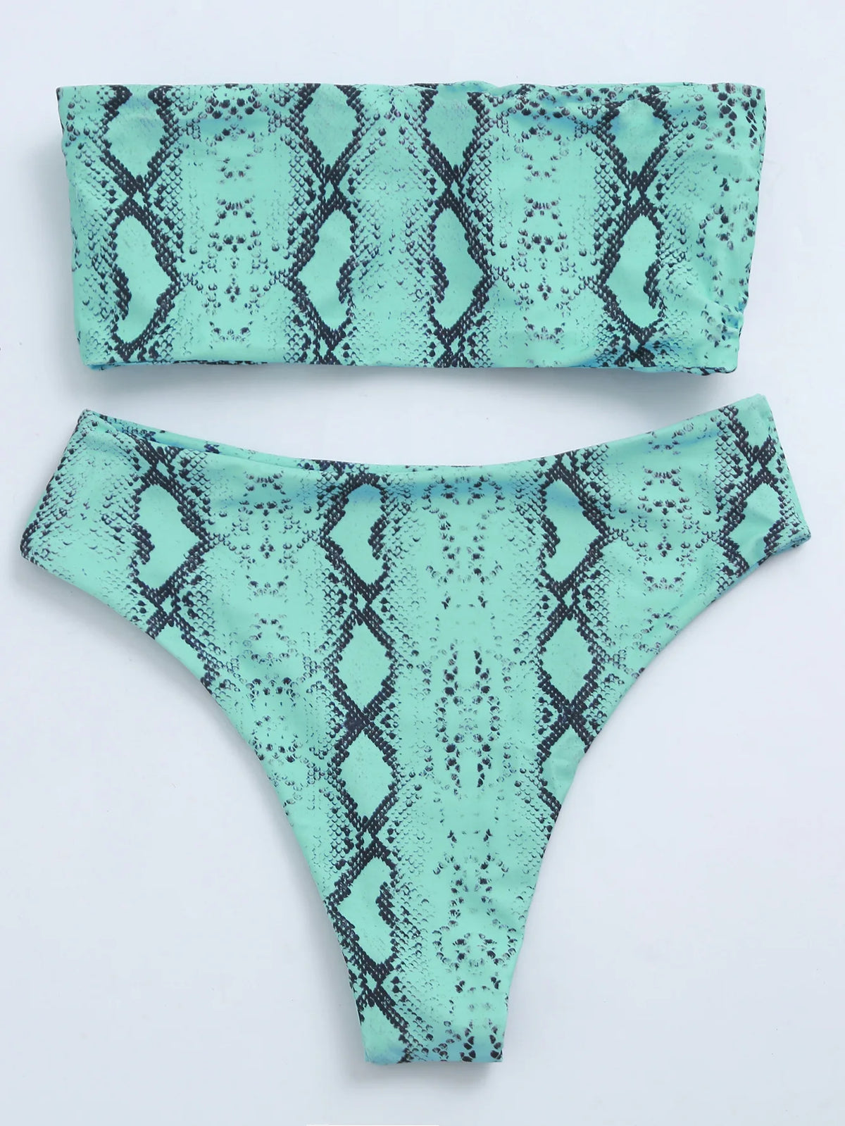 Sexy Bandeau Bikinis Damen Badeanzug Push Up Bademode Print Bikini Set Weibliche Brasilianische Bikinis Strandmode Sommer High Waist Swim