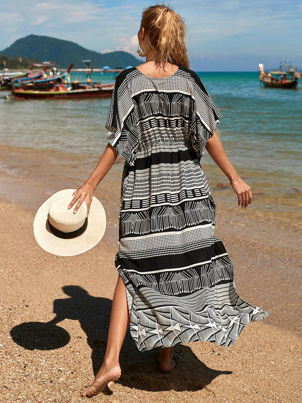Strandüberwurf Damen Tanga Bikini Bademode Badeanzug Strandüberwurf Sexy Oem Service Kaftan Kleider