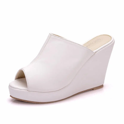 Chaussures Femme à Bout Ouvert Compensées Grande Taille Sandales Plateforme Sandales Romaines Chaussures de Nouvelle Mode pour le Commerce Extérieur Pantoufle d'extérieur