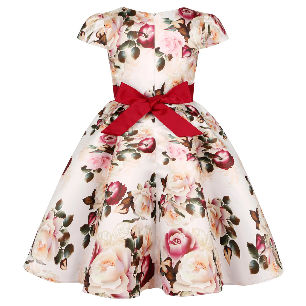 Nuove ragazze Bambini Fiore Elegante causale Principessa Abiti da festa Abbigliamento per bambini Natale Compleanno Festa di nozze Abito da bambina