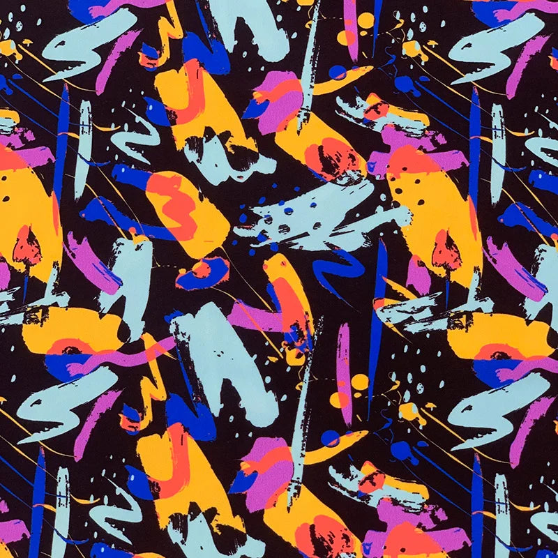 Fabric Supplier Quick Dry Blue Coconut Tree Sublimation Printing Nylon Spandex Fabric Beachwear Sexy Woman Swimwear Bikini Set