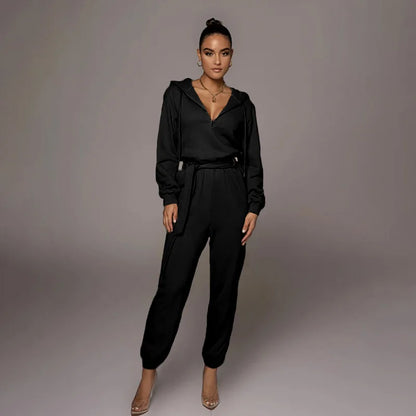 Combinaison Femme en Coton Uni à Manches Longues, Mode Décontractée, Combinaison Solide, Vêtements de Loisirs Printemps 2022