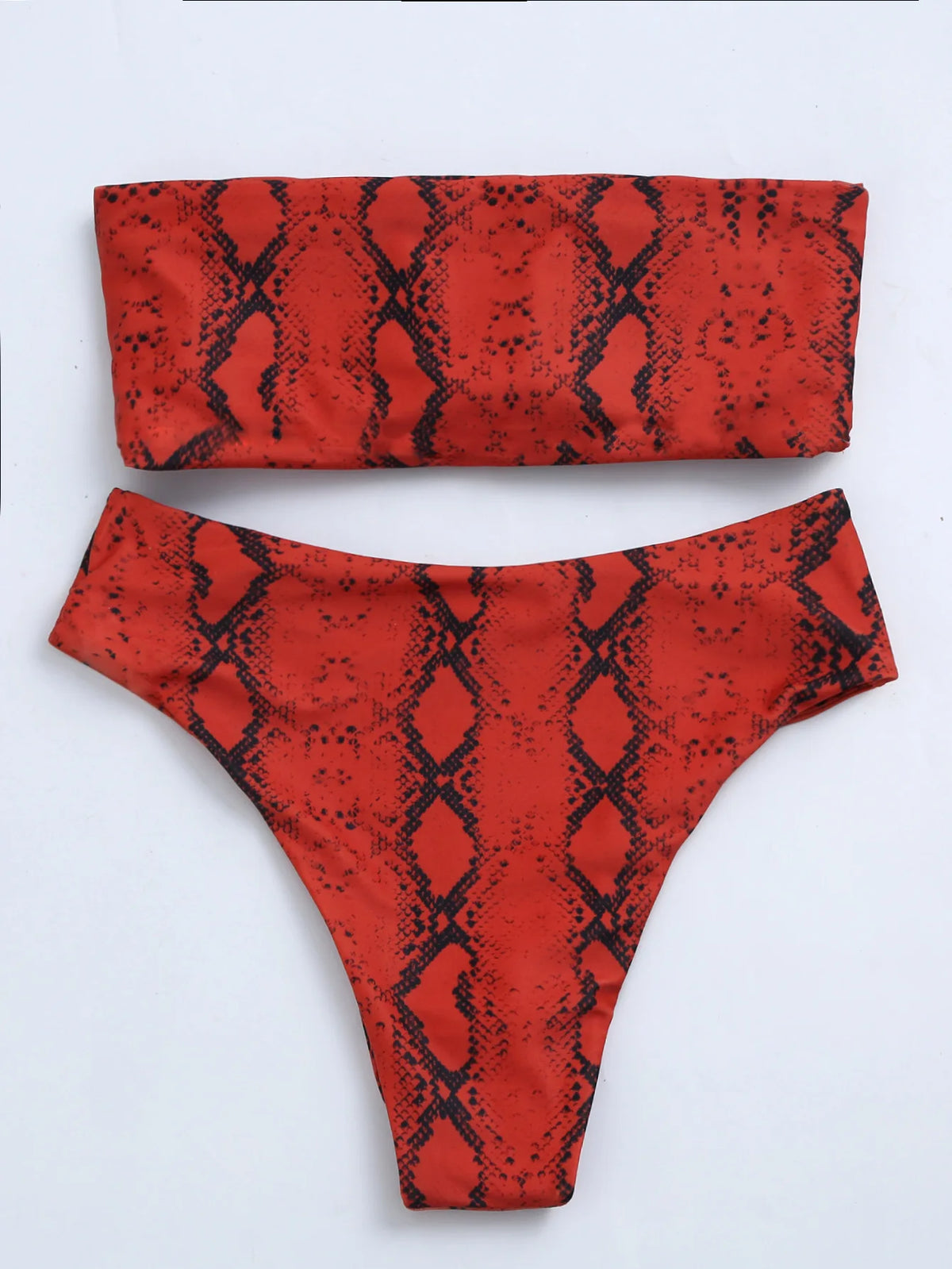 Sexy Bandeau Bikinis Damen Badeanzug Push Up Bademode Print Bikini Set Weibliche Brasilianische Bikinis Strandmode Sommer High Waist Swim