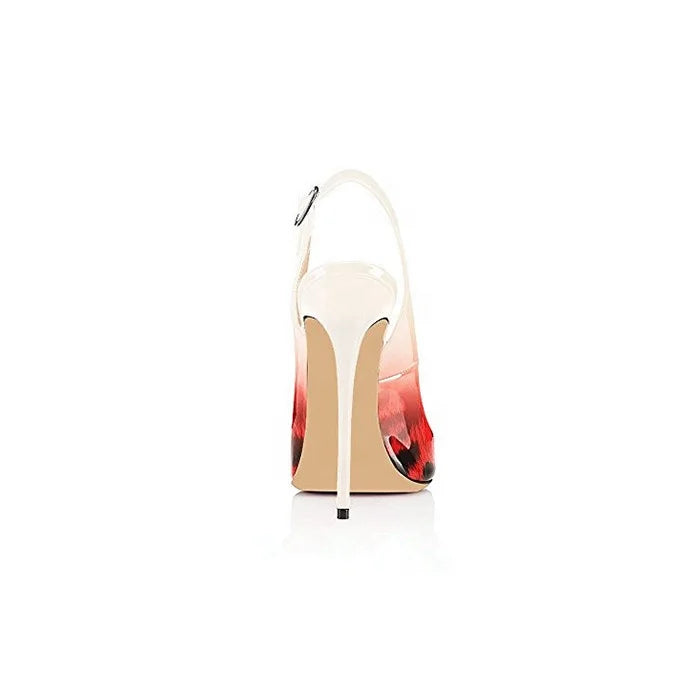 Sandales Femme Talon Haut Chaussures de Bureau Dames à Talons Hauts Escarpins à Bout Ouvert et Bride Arrière Sandales à Talons Aiguilles