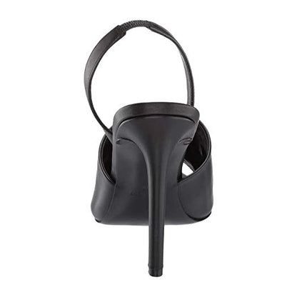 Customize Cheap Price Open Toe Black PU Leather High Heels Thin Heel Sandals for Ladies and Women