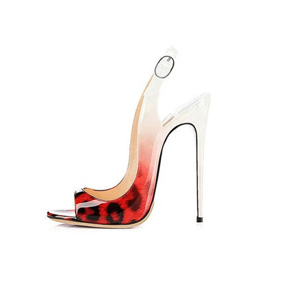 Sandales Femme Talon Haut Chaussures de Bureau Dames à Talons Hauts Escarpins à Bout Ouvert et Bride Arrière Sandales à Talons Aiguilles