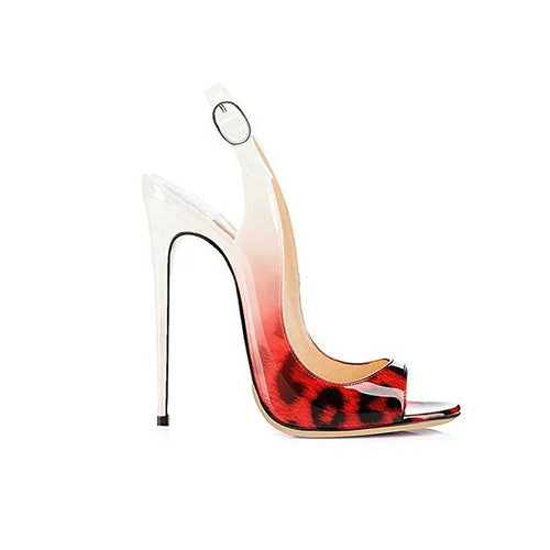 Sandales Femme Talon Haut Chaussures de Bureau Dames à Talons Hauts Escarpins à Bout Ouvert et Bride Arrière Sandales à Talons Aiguilles