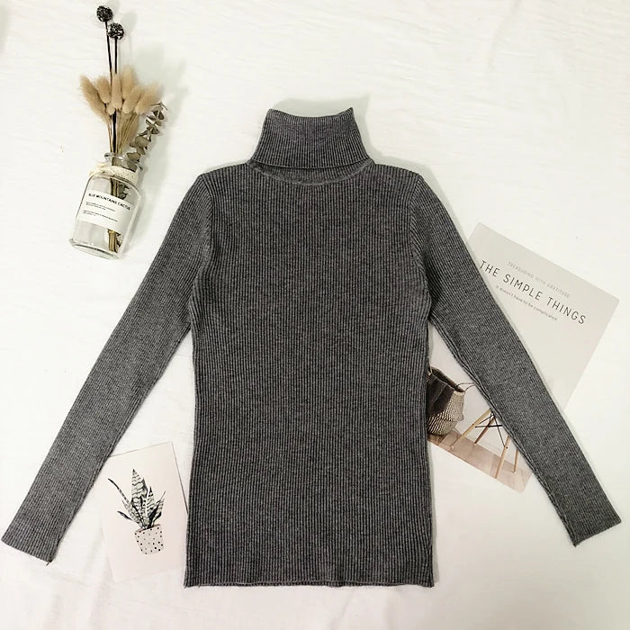 Maglioni da donna 2023 top invernali maglione a collo alto donna Pullover sottile maglione lavorato a maglia Pull Femme Hiver Truien Dames nuovo