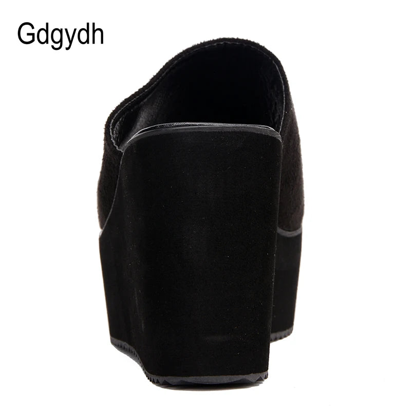 Gdgydh Damen Slip-On Sommer Keilsandalen Plateau High Heels Mode Offene Spitze Freizeit Damenschuhe Bequemer Aktionsverkauf