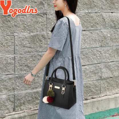 Yogodlns borsa da donna con ciondolo con perline borsa a tracolla in rilievo da donna borsa a tracolla da donna borse con palle di pelo borsa di alta qualità