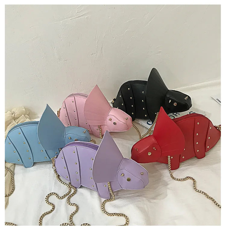 Triceratops Mini Borsa a tracolla per donna Borse e borsette Borsa a tracolla con catena di moda Pochette Borse firmate da ragazza chic 2021