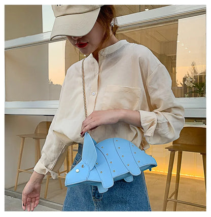 Triceratops Mini Borsa a tracolla per donna Borse e borsette Borsa a tracolla con catena di moda Pochette Borse firmate da ragazza chic 2021