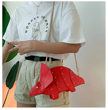 Triceratops Mini Borsa a tracolla per donna Borse e borsette Borsa a tracolla con catena di moda Pochette Borse firmate da ragazza chic 2021
