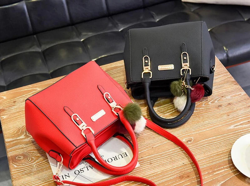 Yogodlns borsa da donna con ciondolo con perline borsa a tracolla in rilievo da donna borsa a tracolla da donna borse con palle di pelo borsa di alta qualità