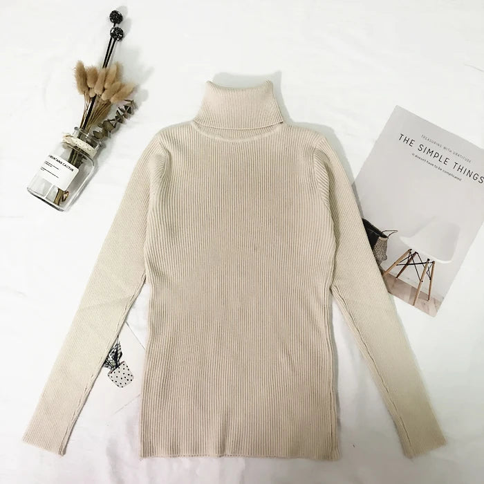Maglioni da donna 2023 top invernali maglione a collo alto donna Pullover sottile maglione lavorato a maglia Pull Femme Hiver Truien Dames nuovo
