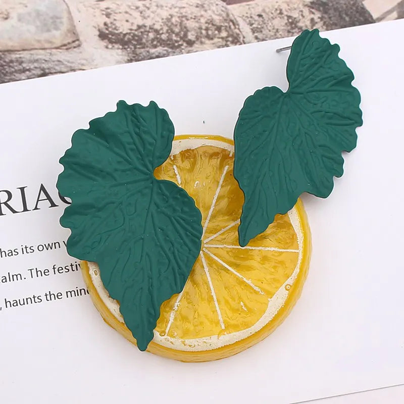 Moda geometrica color oro Ginkgo Biloba forma di foglia orecchino a goccia personalità creativa semplice punk donna ciondola gioielli orecchino