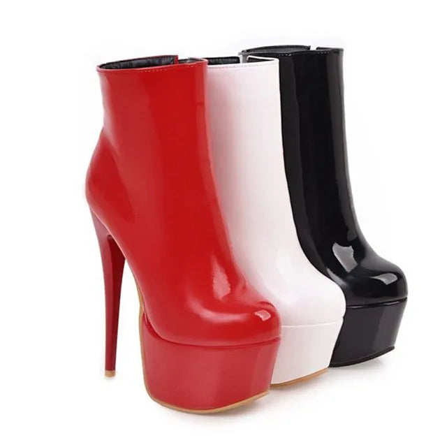 KNCOKAR Spring New Style Fashion Short Tube Round Head High With Sexy Women's Boots Extra Large Size 33-48 Yards