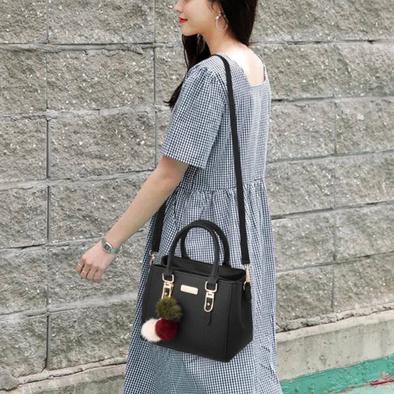 Yogodlns borsa da donna con ciondolo con perline borsa a tracolla in rilievo da donna borsa a tracolla da donna borse con palle di pelo borsa di alta qualità