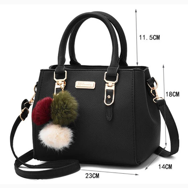 Yogodlns borsa da donna con ciondolo con perline borsa a tracolla in rilievo da donna borsa a tracolla da donna borse con palle di pelo borsa di alta qualità
