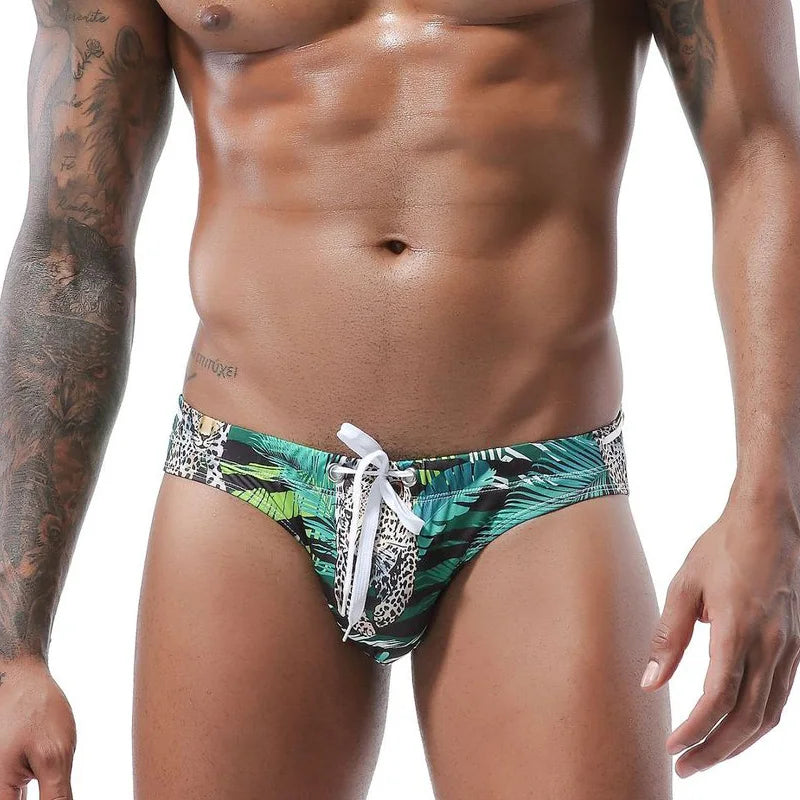2019 New Nadar Leopard Swimwear Men Sexybriefs Trunks Mens Bathing Suit Swimming Swim Surfing Beach Shorts Bikini Sunga for Men