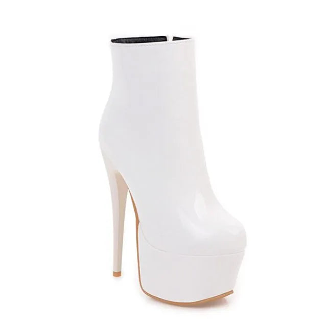 KNCOKAR Spring New Style Fashion Short Tube Round Head High With Sexy Women's Boots Extra Large Size 33-48 Yards