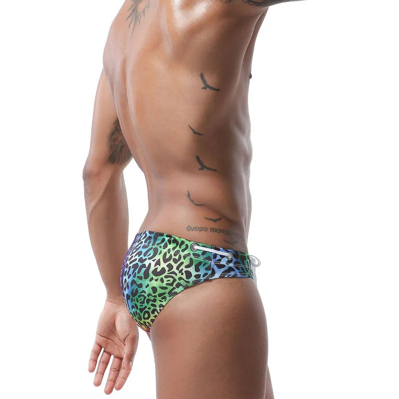2019 New Nadar Leopard Swimwear Men Sexybriefs Trunks Mens Bathing Suit Swimming Swim Surfing Beach Shorts Bikini Sunga for Men