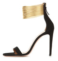 Tailingjia Summer Luxury Shoes Zip Heeled Open Toe Sandals for Women and Ladies