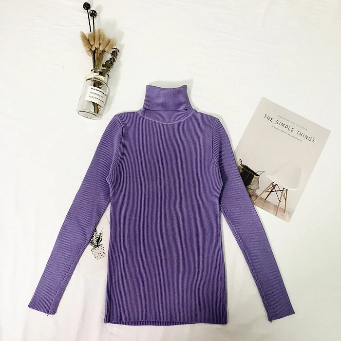 Maglioni da donna 2023 top invernali maglione a collo alto donna Pullover sottile maglione lavorato a maglia Pull Femme Hiver Truien Dames nuovo